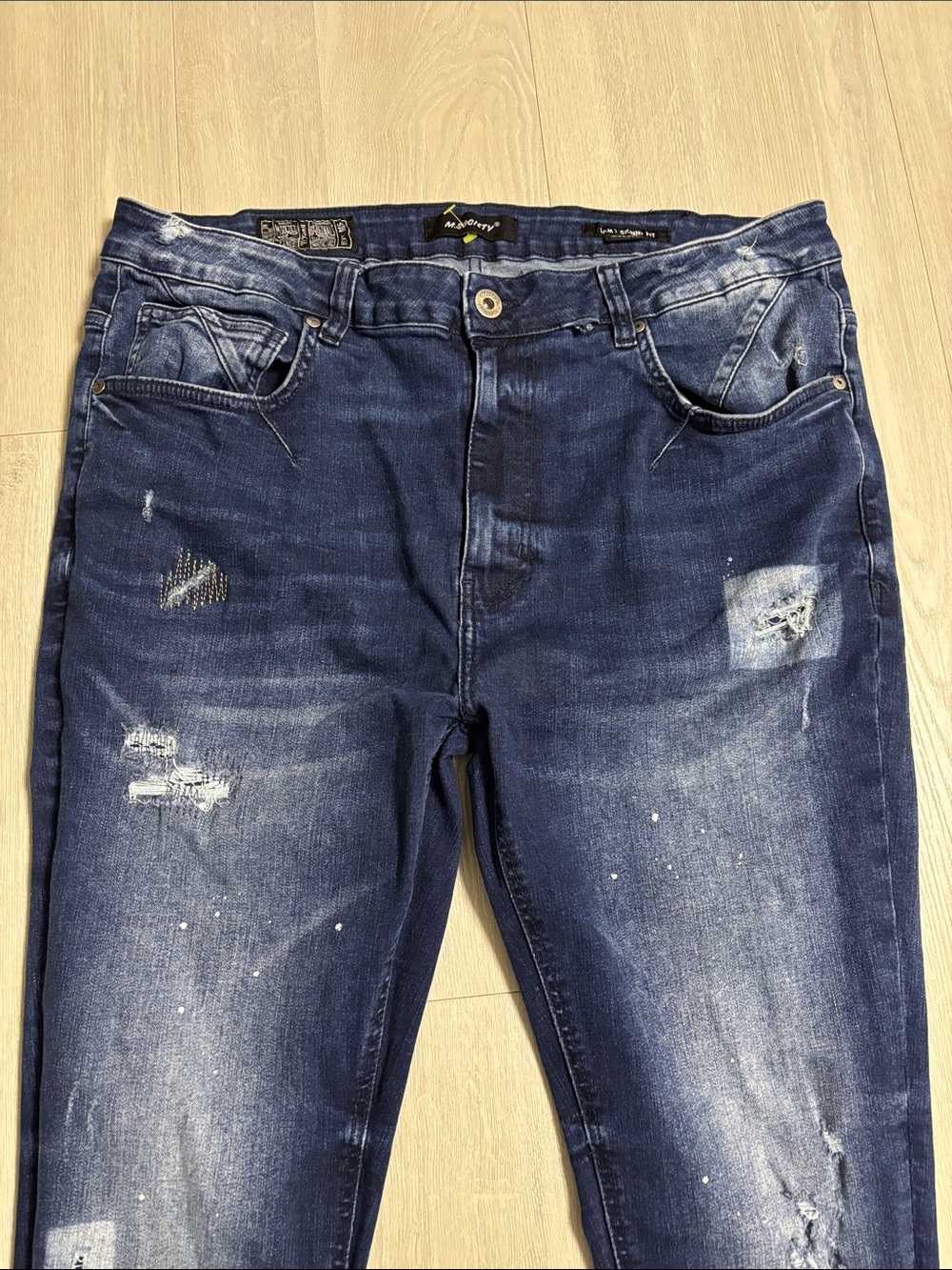 🔥BUNDLESALE Men's 40/32 M. Society Sam Skinny Fit Distressed Jeans